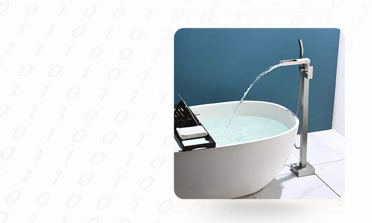 Butler & Rose Caledonia Lever Floor Standing Bath And Shower Mixer Tap With Shower Kit